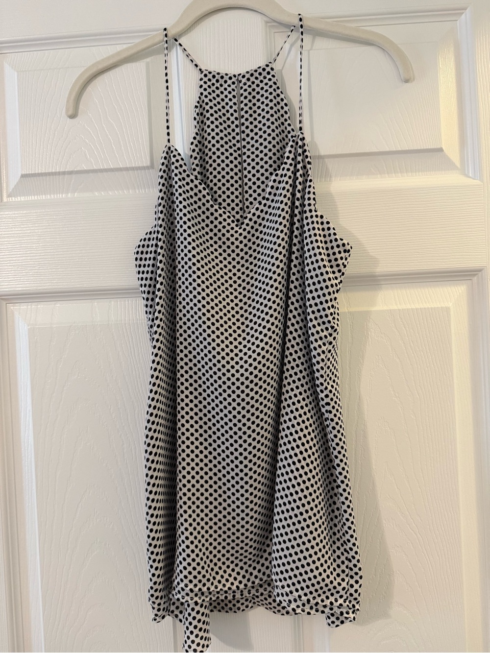 Express Polka Dot Halter Neck Tank Top